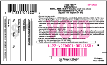 Image of Back of Pick 3&trade; Ticket