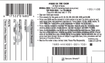 Image of Back of 5X The Cash Ticket