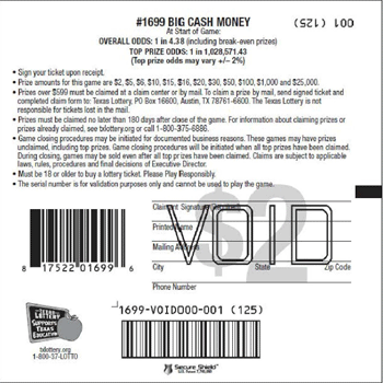 Image of Back of Big Cash Money Ticket
