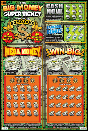 Image of Front of The Big Money Super Ticket™ Ticket