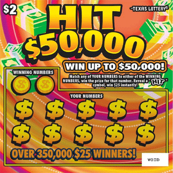 Image of Front of Hit $50,000 Ticket