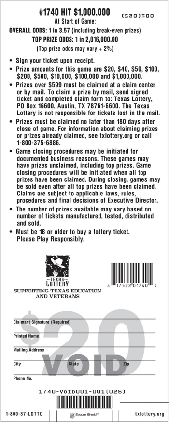 Image of Back of Hit $1,000,000 Ticket