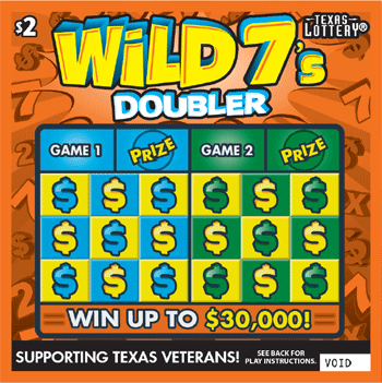 Image of Front of Wild 7's Doubler Ticket