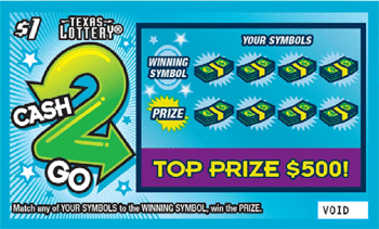 Image of Front of Cash 2 Go Ticket