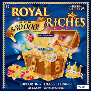 Image of Front of Royal Riches Ticket