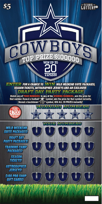 Image of Front of Cowboys Ticket