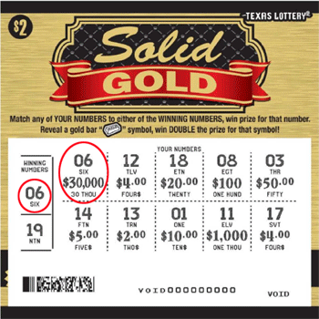 Image of Front of Solid Gold Ticket