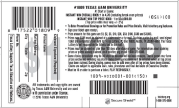 Image of Back of Texas A&M University Ticket