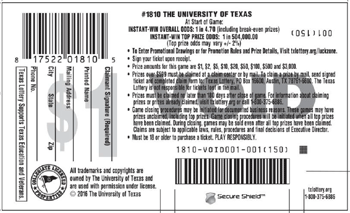 Image of Back of The University of Texas Ticket