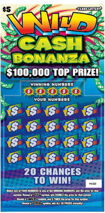 Image of Front of Wild Cash Bonanza Ticket