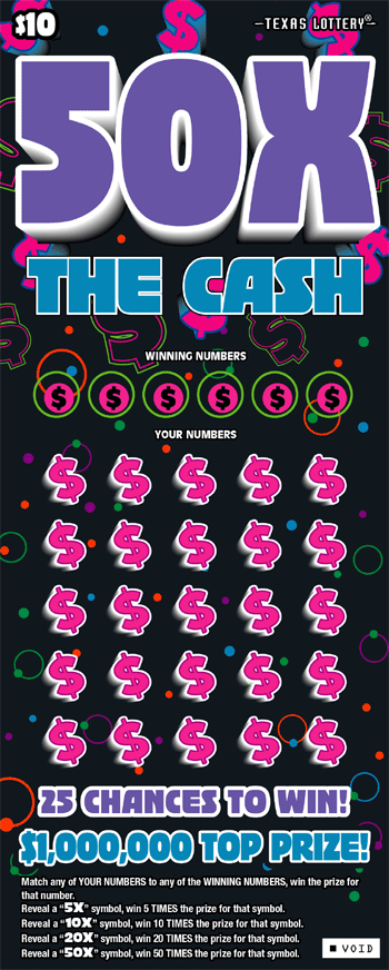 Image of Front of 50X The Cash Ticket