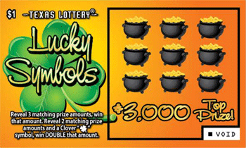 Image of Front of Lucky Symbols Ticket