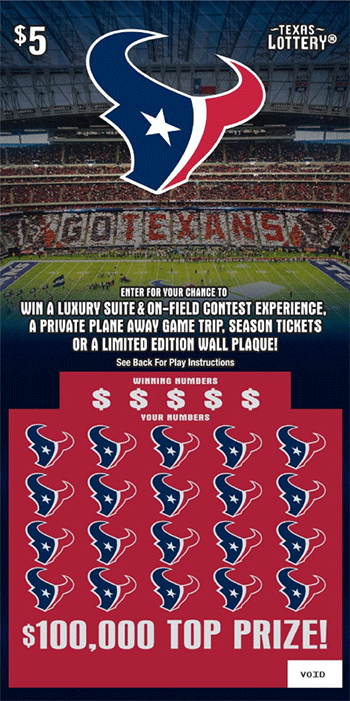 Image of Front of Houston Texans Ticket