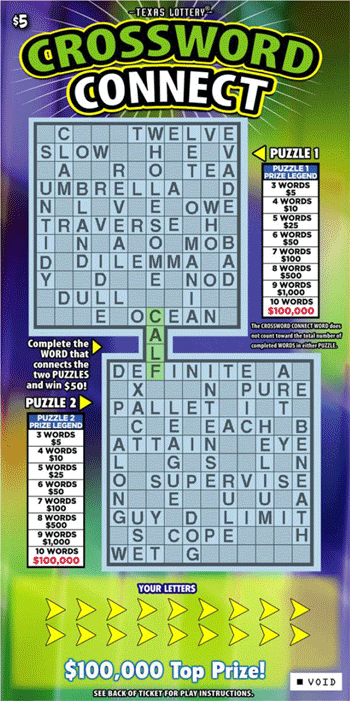 Image of Front of Crossword Connect Ticket
