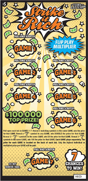 Image of Front of Strike It Rich Ticket