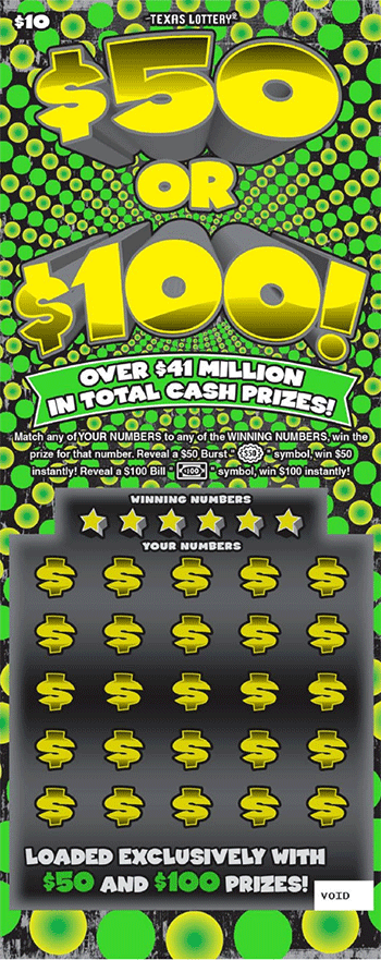 Image of Front of $50 or $100 Ticket