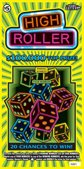 Image of Front of High Roller Ticket