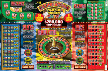 Image of Front of Casino Action Super Ticket® Ticket