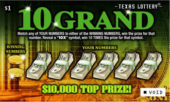 Image of Front of 10 Grand Ticket