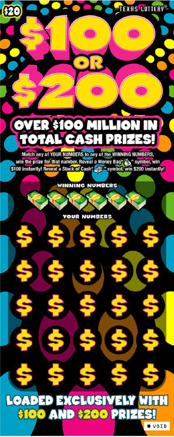 Image of Front of $100 or $200 Ticket