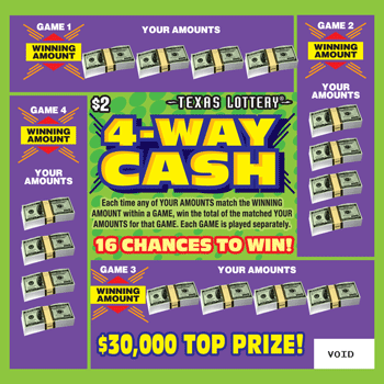 Image of Front of 4-Way Cash Ticket