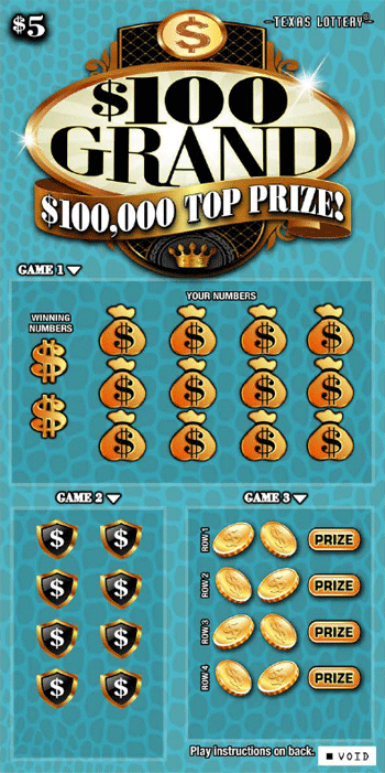 Image of Front of $100 Grand Ticket