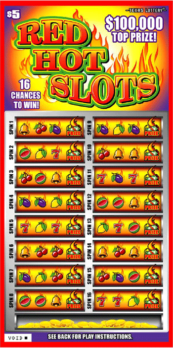 Image of Front of Red Hot Slots Ticket