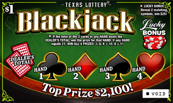 Image of Front of Blackjack Ticket
