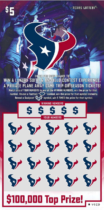 Image of Front of Houston Texans Ticket