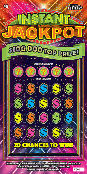 Image of Front of Instant Jackpot Ticket