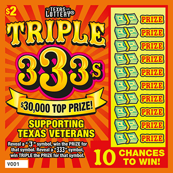 Image of Front of Triple 333s Ticket