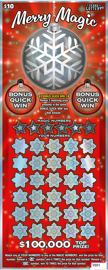 Image of Front of Merry Magic Ticket