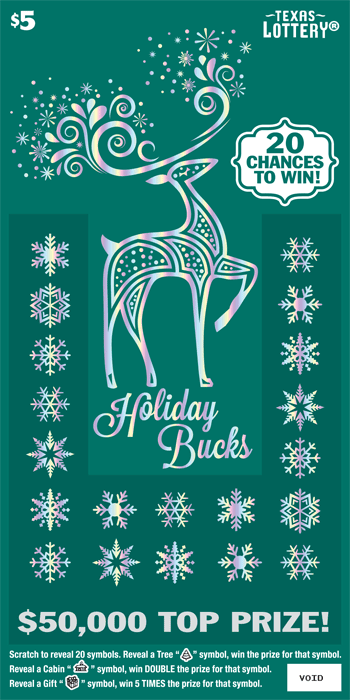 Image of Front of Holiday Bucks Ticket