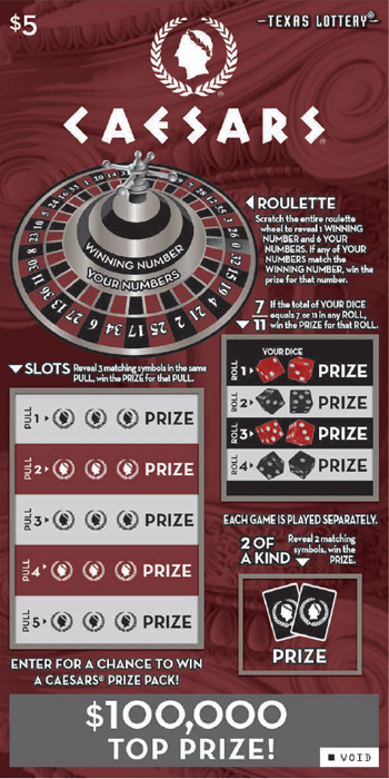 Image of Front of Caesars&reg; Ticket
