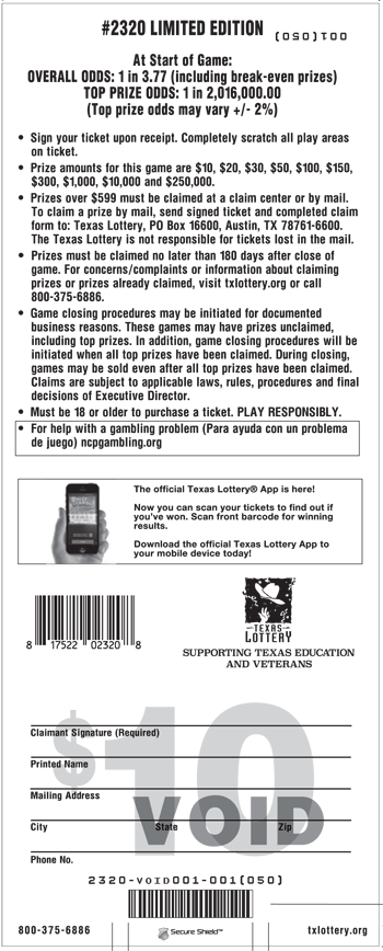 Image of Back of Limited Edition Ticket