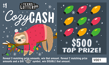 Image of Front of Cozy Cash Ticket
