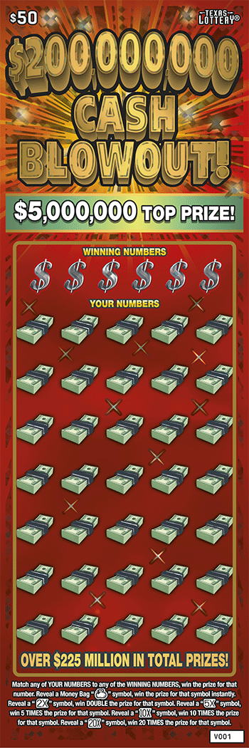 Image of Front of $200,000,000 Cash Blowout! Ticket