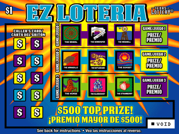 Image of Front of EZ Loteria Ticket