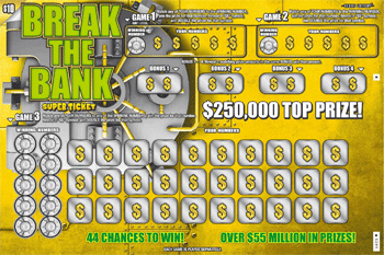 Image of Front of Break the Bank Super Ticket™ Ticket
