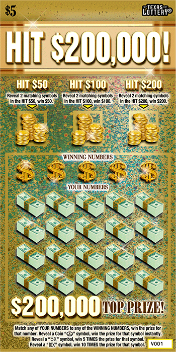Image of Front of Hit $200,000! Ticket