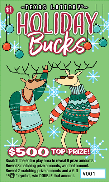 Image of Front of Holiday Bucks Ticket