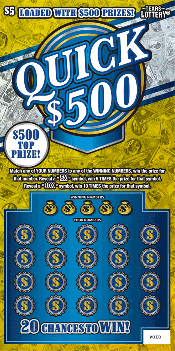 Image of Front of Quick $500 Ticket