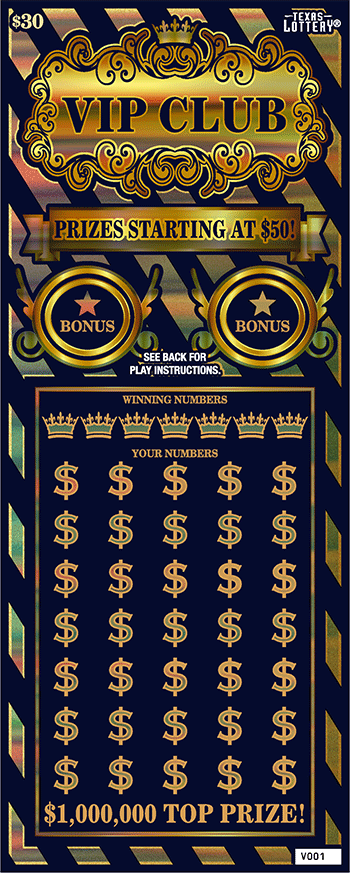 Image of Front of VIP Club Ticket