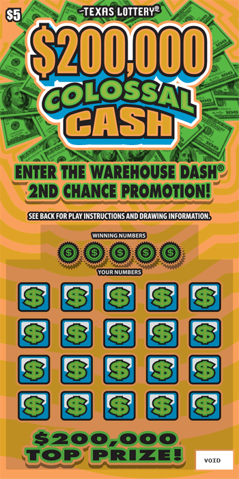 Image of Front of $200,000 Colossal Cash Ticket