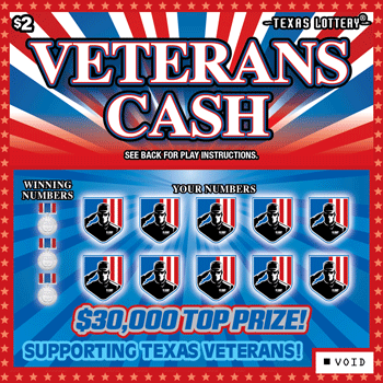 Image of Front of Veterans Cash Ticket