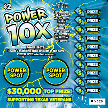 Image of Front of Power 10X Ticket