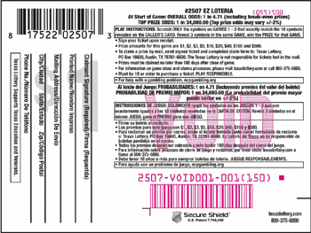 Image of Back of EZ Loteria Ticket
