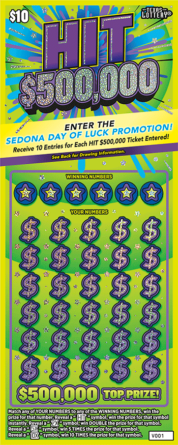 Image of Front of Hit $500,000 Ticket