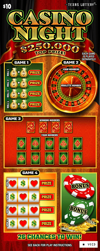 Image of Front of Casino Night Ticket
