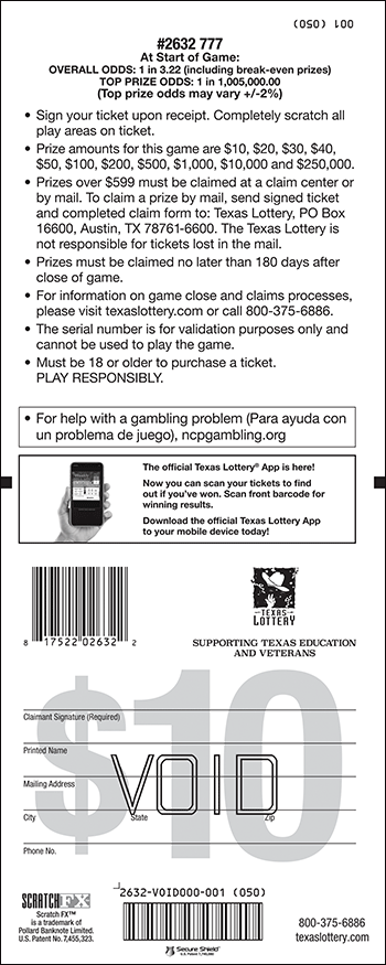 Image of Back of 777 Ticket